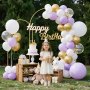 VEVOR Arco de Metal para Rosas 2 Piezas 2,2 x 1,2 m y 1,8 x 0,8 m, Soporte de Arco para Fondo Estructura Estable, para Decoración de Bodas, Fiestas de Cumpleaños, Celebraciones, Ceremonias, Dorado