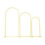 VEVOR Arch Backdrop Stand, Set of 3, 1.8/1.5/1.2 m, Stable Structure, Easy Assembly, Gold Metal Arch Backdrop Stand for Wedding, Birthday Party, Graduation, Celebration, and Ceremony Decoration