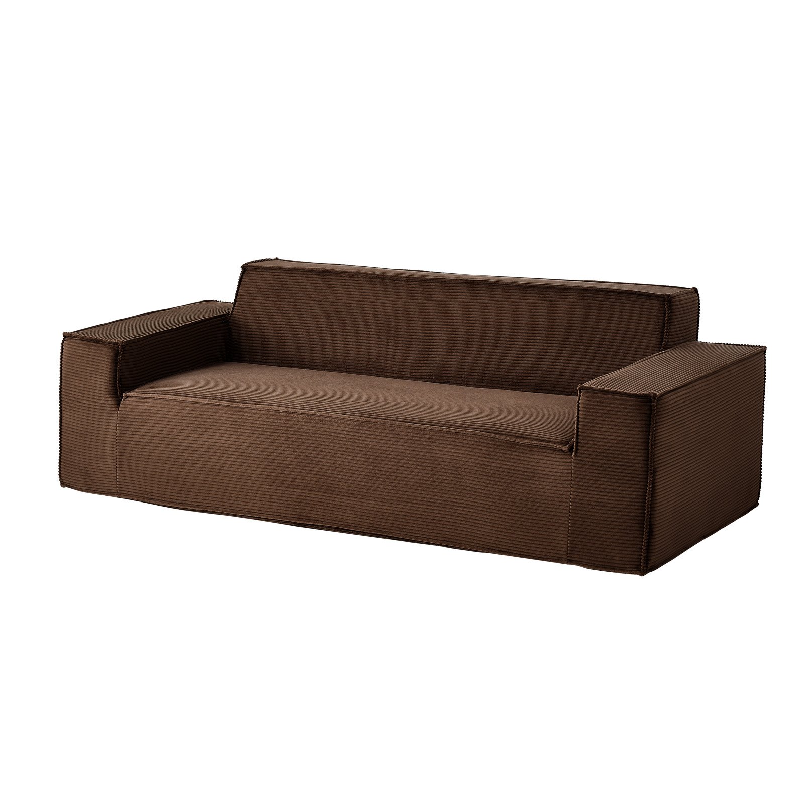 VEVOR Sofá Modular Multiplaza, 970 x 2110 x 730 mm, Cómodo Sofá de Nube de Pana con Asientos Profundos, Amplios Reposabrazos, Ideal para Salón, Dormitorio, Apartamento y Oficina, Color Marrón