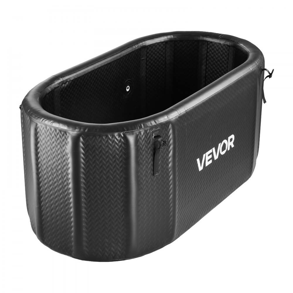 VEVOR Bañera de Inmersión en Agua Fría 817 L Inflable 0,55-0,69 bar Negro, Bañera de Hielo Compatible con Enfriadores de Agua, Con Tapa Aislante, Para Recuperación de Atletas, Enfriador No Incluido