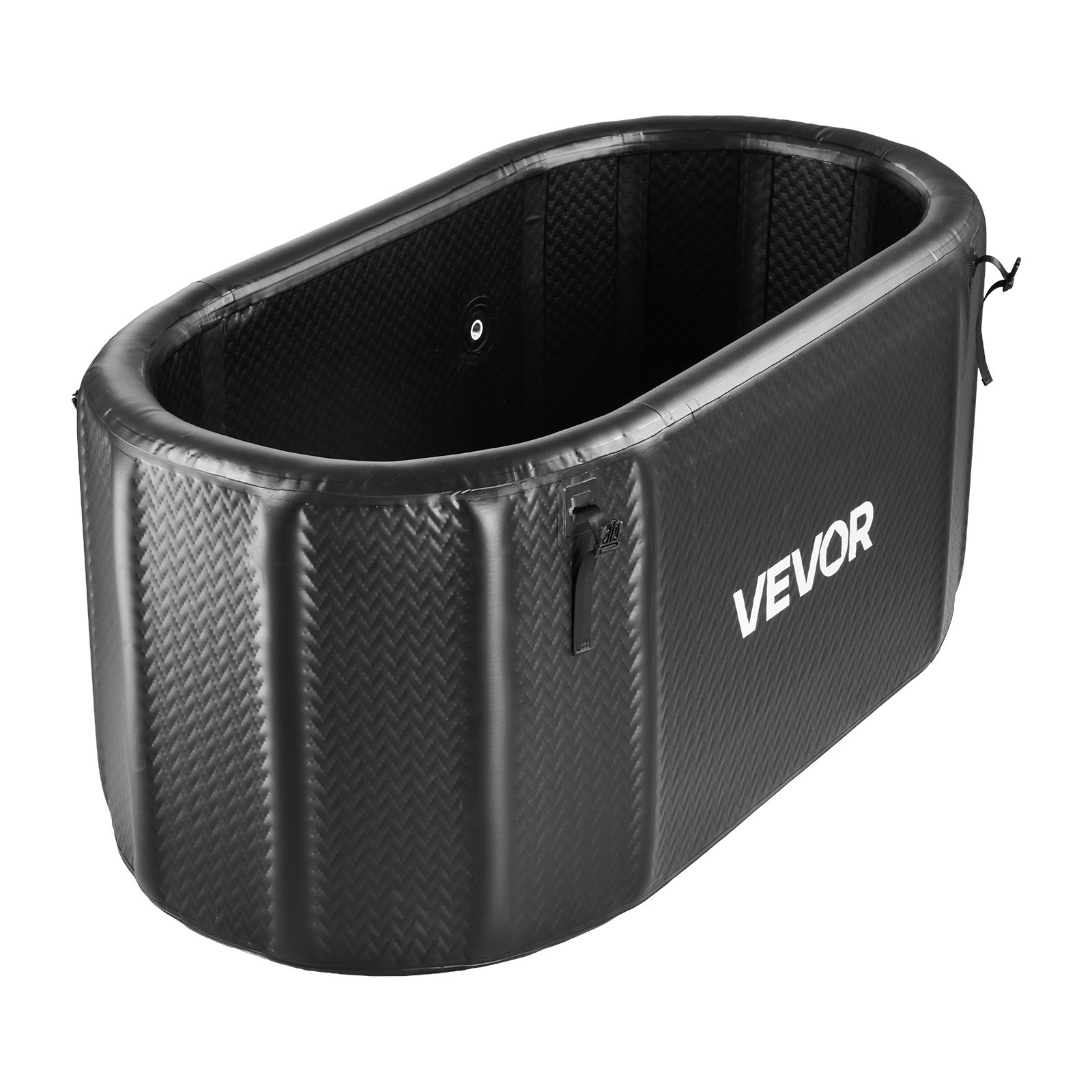 VEVOR Bañera de Inmersión en Agua Fría 817 L Inflable 0,55-0,69 bar Negro, Bañera de Hielo Compatible con Enfriadores de Agua, Con Tapa Aislante, Para Recuperación de Atletas, Enfriador No Incluido