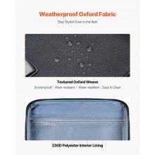 VEVOR Maleta de Viaje Expandible con Ruedas Giratorias Negro 440 x 300 x 695 mm