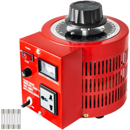 Transformador Variable 1000VA Transformador de Alimentación Transformador de Voltaje Convertidor 0-300V 220V AC 50 Hz con Bobina de Cobre Incorporada y Un Enchufe