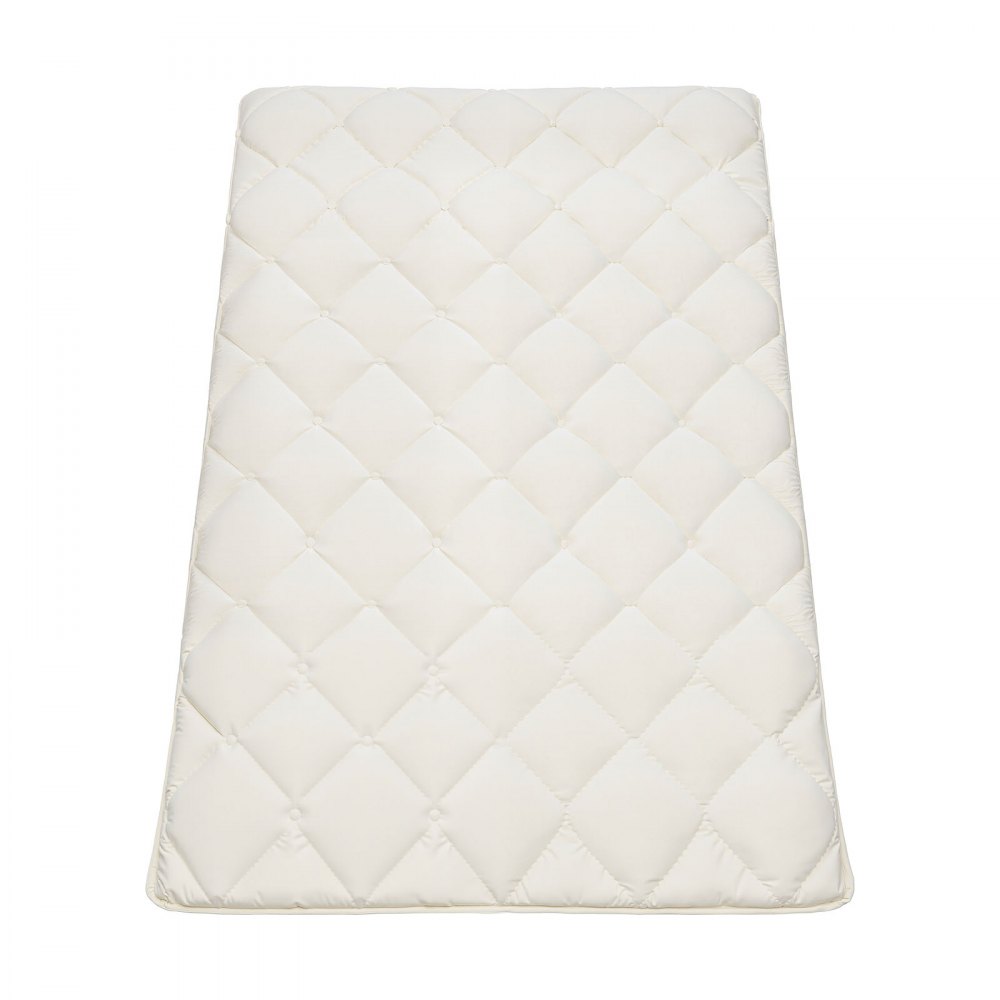 VEVOR Colchón Futón Japonés, Tatami Plegable de Tamaño Individual, con Bolsa de Almacenamiento y Herrajes de Montaje, Esterilla de 9 Capas para Meditación y Yoga, Blanco, 2032 x 991 x 63,5 mm