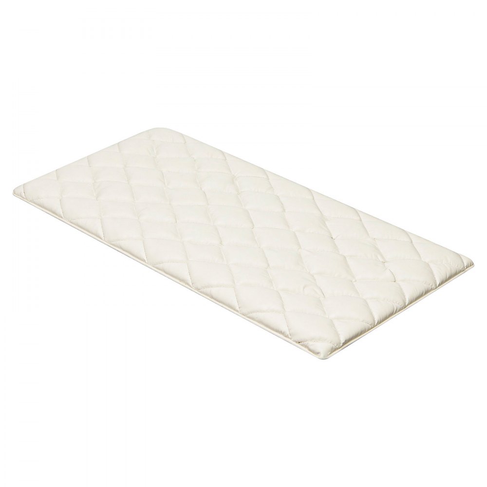 VEVOR Colchón Futón Japonés, Tatami Plegable de Tamaño Individual, con Bolsa de Almacenamiento y Herrajes de Montaje, Esterilla de 9 Capas para Meditación y Yoga, Blanco, 2032 x 991 x 63,5 mm