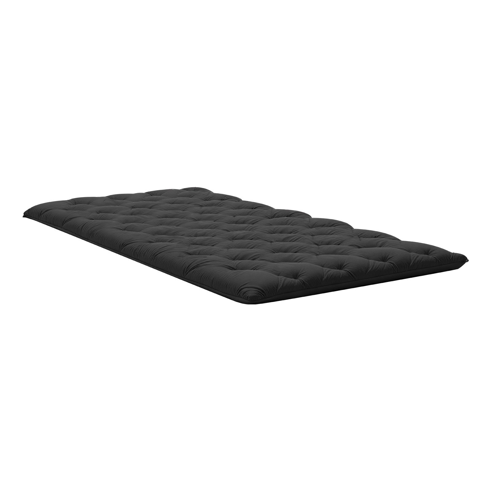 VEVOR Colchón Futón Japonés, Tatami Plegable Tamaño Individual, con Bolsa de Almacenamiento y Herrajes de Montaje, Esterilla de 9 Capas para Meditación y Yoga, Color Negro, 2032 x 991 x 89 mm
