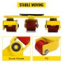 VEVOR Mover Maquinaria Industrial 3T Transportador de Muebles con Ruedas 540 x 420 x 150 mm, Máquina de Patines, Placa de Acero Giratoria con 3 Ruedas para Mover Muebles, Armarios