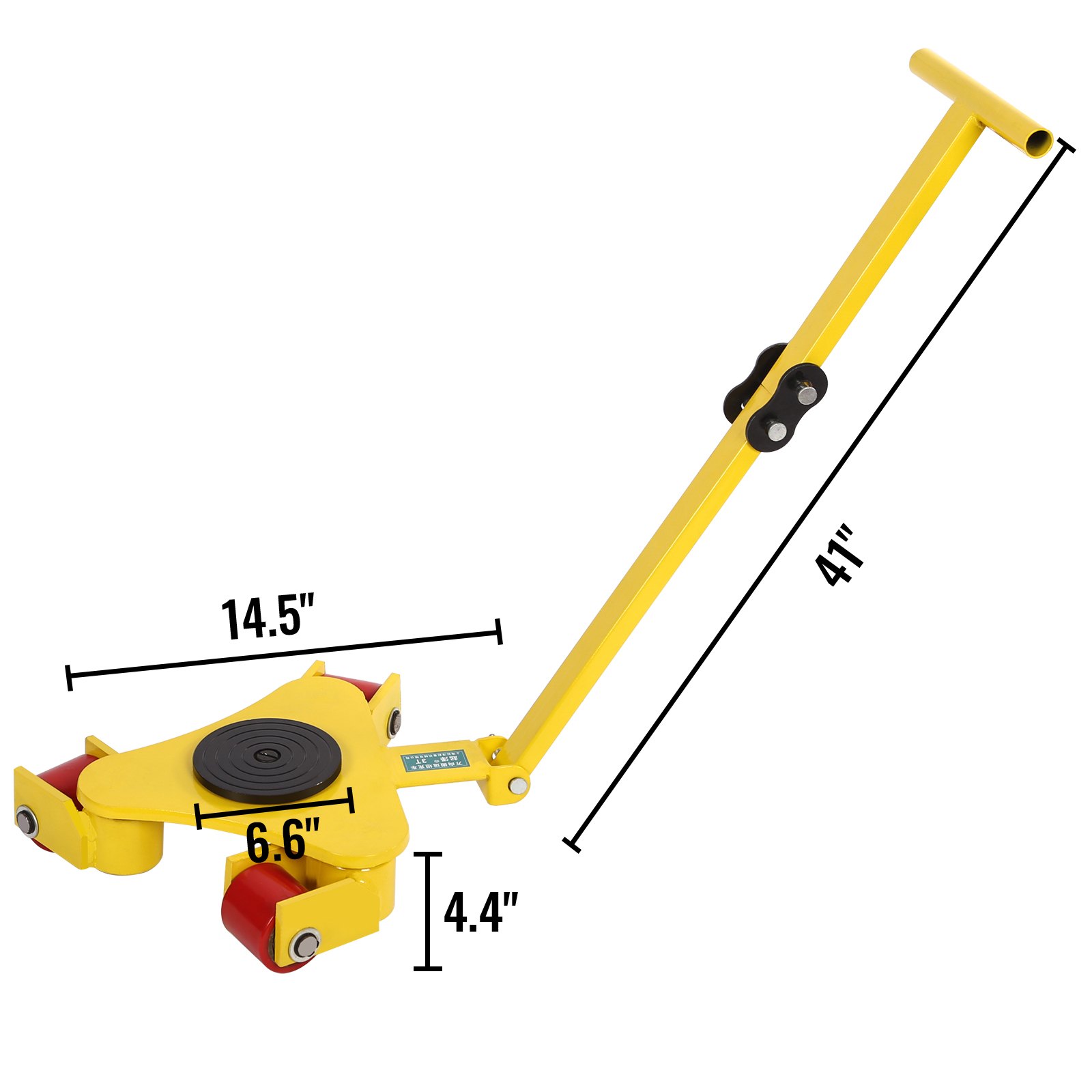 VEVOR Mover Maquinaria Industrial 3T Transportador de Muebles con Ruedas 540 x 420 x 150 mm, Máquina de Patines, Placa de Acero Giratoria con 3 Ruedas para Mover Muebles, Armarios