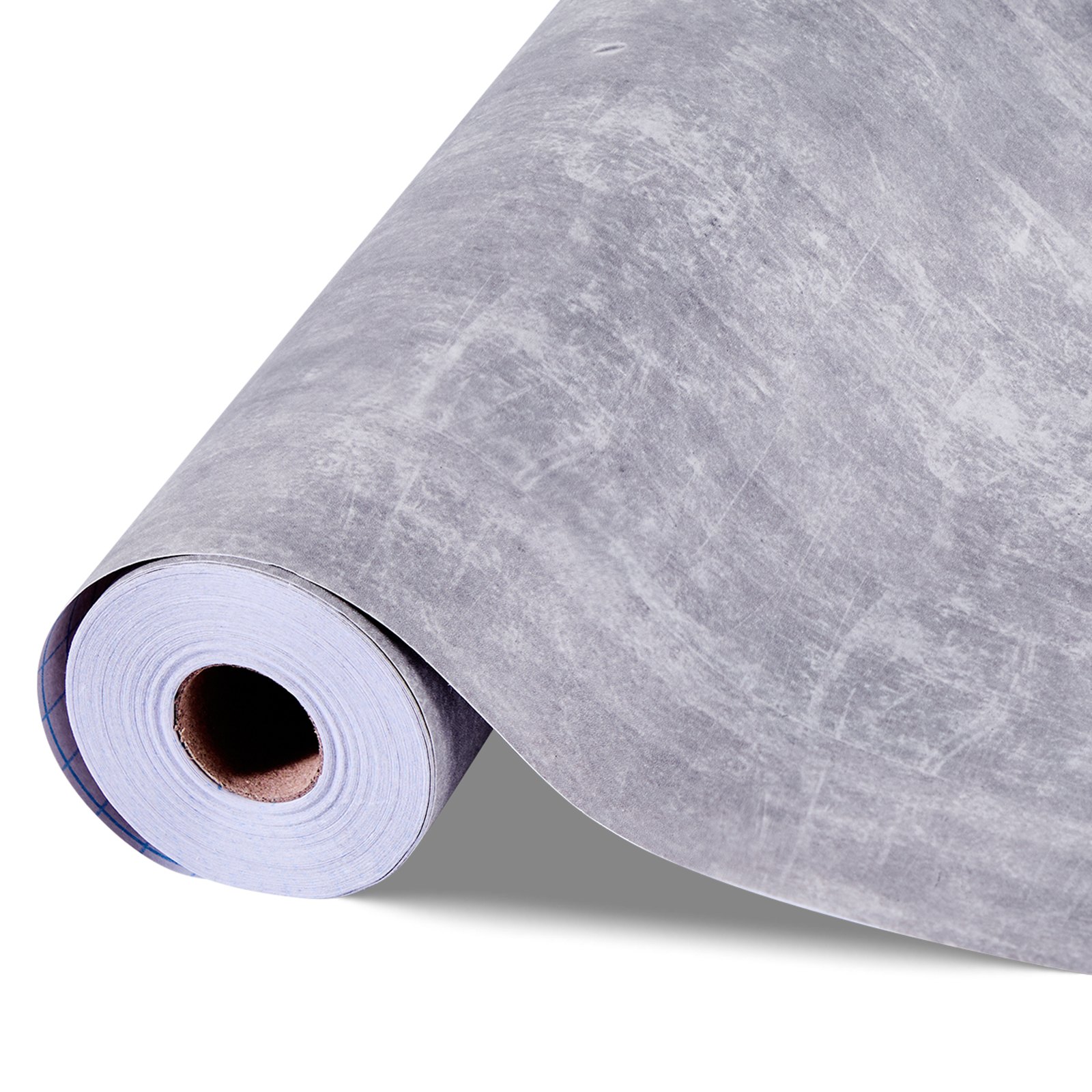 VEVOR Papel Pintado Autoadhesivo de Pared, Lámina Adhesiva de Estilo Industrial, Adhesivo Decorativo para Muebles, Dormitorio, Cocina, Oficina y Baño, Gris Oscuro, 400 x 15000 x 0,16 mm, PVC