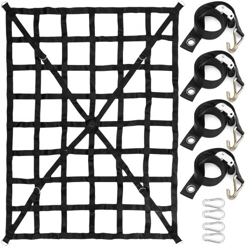 VEVOR Red de Carga 168 x 128 cm para Caja de Camioneta Carga de 500 kg, Negro