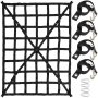VEVOR Red de Carga 168 x 128 cm para Caja de Camioneta Carga de 500 kg, Negro