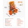 VEVOR Commercial Orange Juicer Machine, 120W Electric Orange Juice Press, Stainless Steel Orange Squeezer for 20 per Minute, Lemon Citrus Pomegranates Extractor with Water Tap, Peels Collecting Bucket