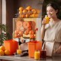 VEVOR Commercial Orange Juicer Machine, 120W Electric Orange Juice Press, Stainless Steel Orange Squeezer for 20 per Minute, Lemon Citrus Pomegranates Extractor with Water Tap, Peels Collecting Bucket