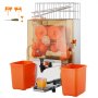 VEVOR Commercial Orange Juicer Machine, 120W Electric Orange Juice Press, Stainless Steel Orange Squeezer for 20 per Minute, Lemon Citrus Pomegranates Extractor with Water Tap, Peels Collecting Bucket