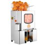 VEVOR Exprimidora de Naranjas Comercial 120 W Tapa de Acero Inoxidable, Eléctrica, Con 2 Recipientes Recolectores, Capacidad para Hasta 20 Naranjas por Minuto, Para Limones y Cítricos de 55-80 mm