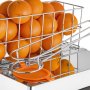 VEVOR Exprimidora de Naranjas Comercial 120 W Tapa de Acero Inoxidable, Eléctrica, Con 2 Recipientes Recolectores, Capacidad para Hasta 20 Naranjas por Minuto, Para Limones y Cítricos de 55-80 mm