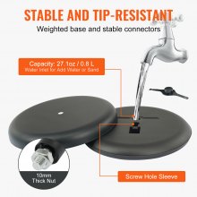 VEVOR Soporte para Carteles 279x216 mm Soporte de Exhibición de Pie Rotación de 360° Altura Ajustable 820-1250 mm Tabla de Anuncios de Aluminio con Base Pesada y Hoja de PVC para Información de Menú