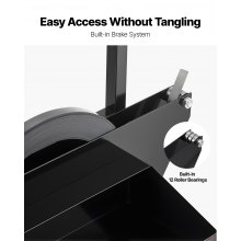 VEVOR Carro Flejador, Apto para Bobinas de Flejado de Acero con Un Diámetro Exterior de Núcleo de 600 mm, con Ruedas de Goma, Ideal para Fábricas, Almacenes y Zonas de Carga, 440 x 670 x 1000 mm