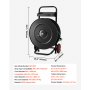 VEVOR Banding Strapping Cart, Fit for PET/PP/Polyester Strapping Coils with 20.3/40.6 cm Core Size, Heavy Duty Strapping Dispenser Equipped with Upgrade Brake System, Built-in Spacious Tray for Tools