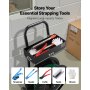 VEVOR Banding Strapping Cart, Fit for PET / PP / Polyester Strapping Coils with 20.3 cm Core Size, Heavy Duty Strapping Dispenser Equipped with Upgrade Brake System, Built-in Spacious Tray for Tools