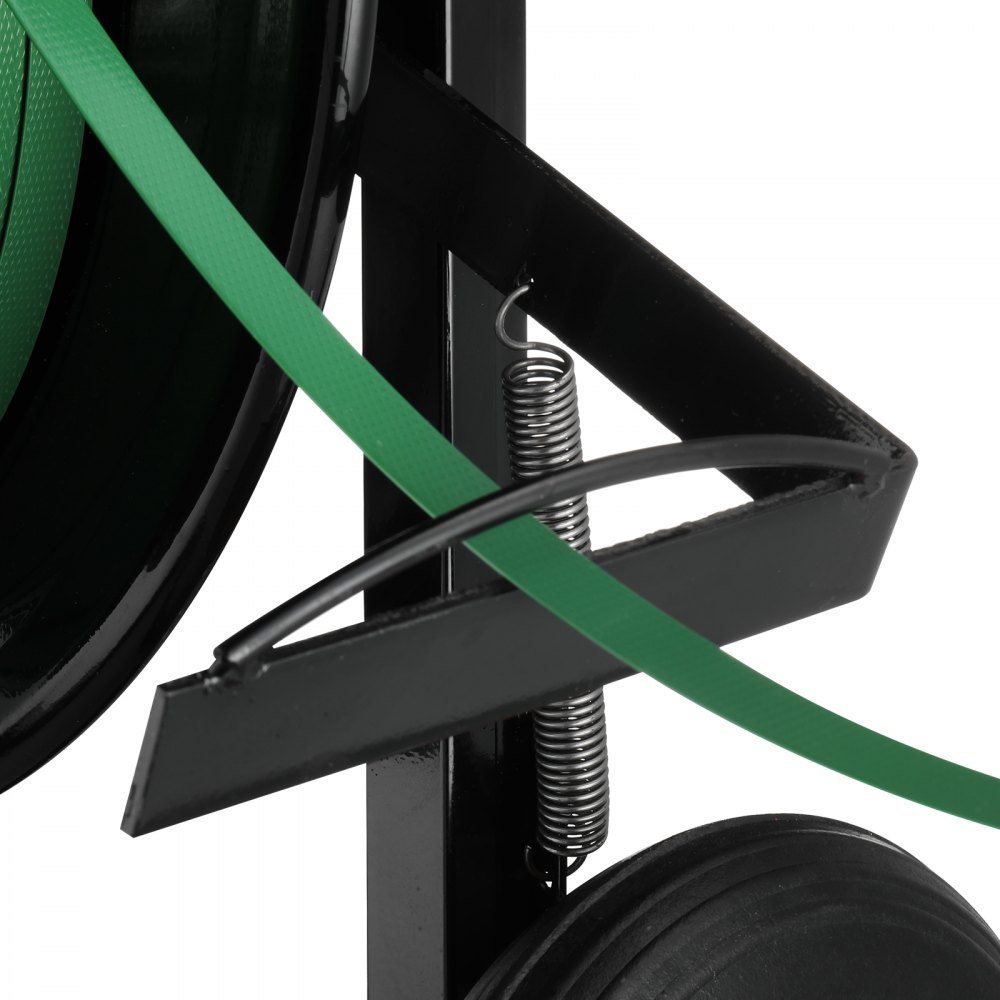 VEVOR Carro de Carretes para Flejado de PET/PP/Fibra de 203 mm Dispensador de Flejes Alta Resistencia Equipado con Poleas Antirretroceso Sistema de Frenado Mejorado Bandeja de Herramientas Espaciosa