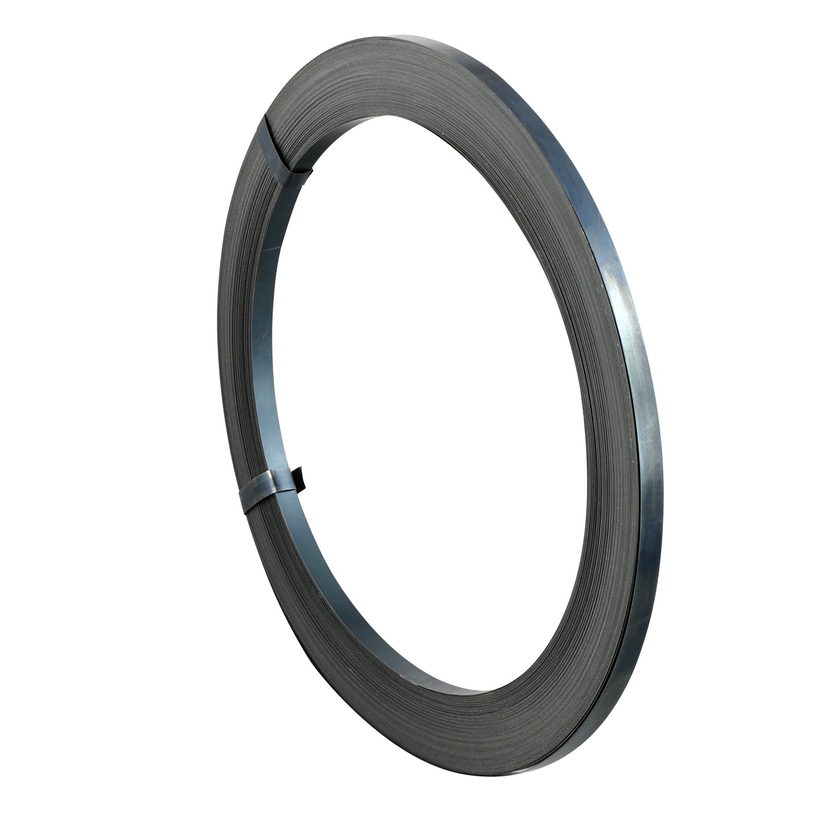 VEVOR Rollo de Fleje de Acero para Embalaje 100m x 12,7mm x 0,4mm Carrete para Fleje de Palés Resistencia de 500 kg Correas Metálicas de Embalaje Portátiles de Alta Resistencia, Negro