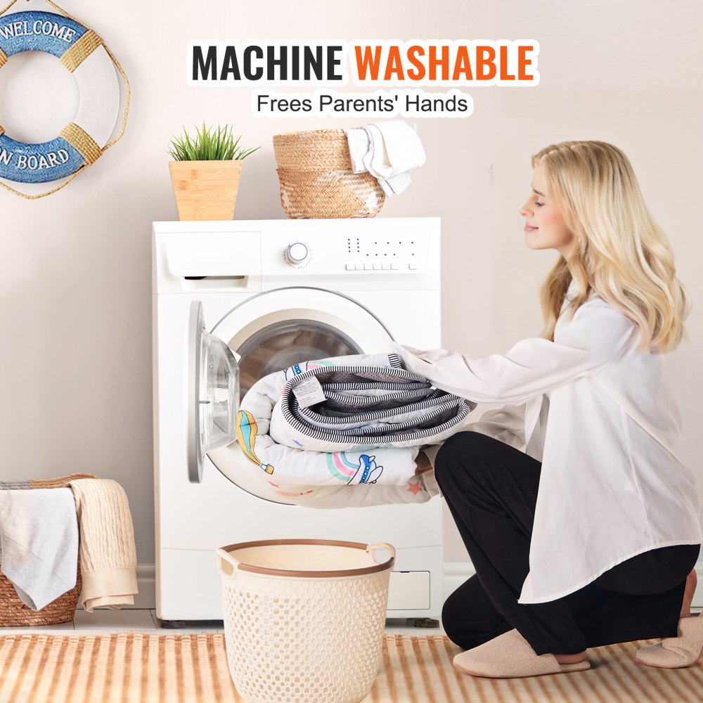 VEVOR - Alfombrilla de juego para bebé, 59 x 79 pulgadas, antideslizante, suave, de una sola pieza, plegable, impermeable, lavable a máquina, para jugar y para estar boca abajo