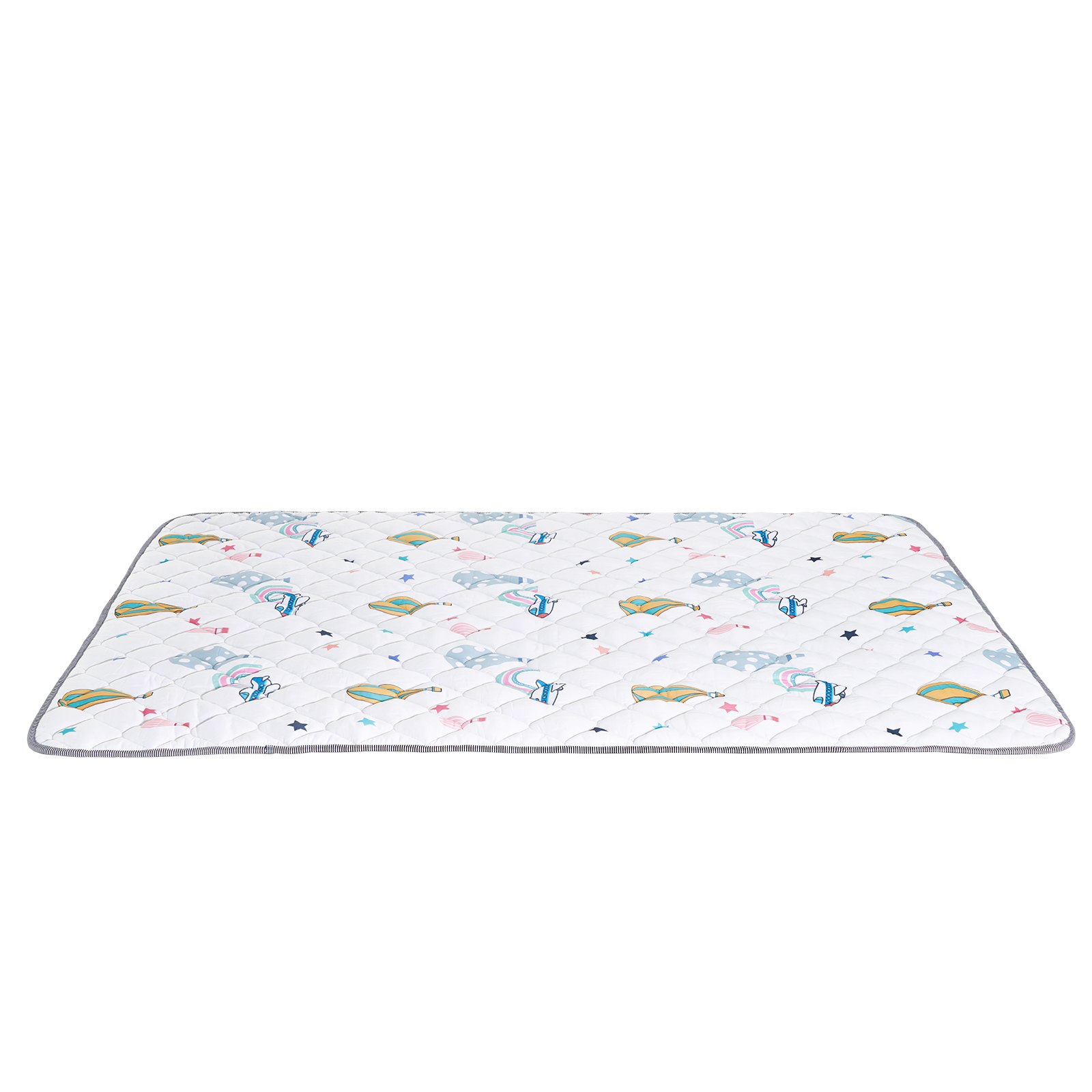 VEVOR - Alfombrilla de juego para bebé, 59 x 79 pulgadas, antideslizante, suave, de una sola pieza, plegable, impermeable, lavable a máquina, para jugar y para estar boca abajo