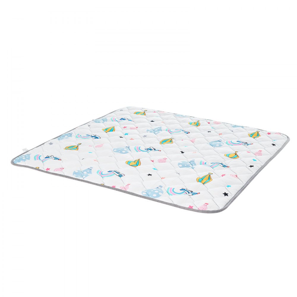 VEVOR - Alfombrilla de juego para bebé, 50 x 50 pulgadas, antideslizante, suave, de una sola pieza, plegable, impermeable, lavable a máquina, para jugar y para estar boca abajo