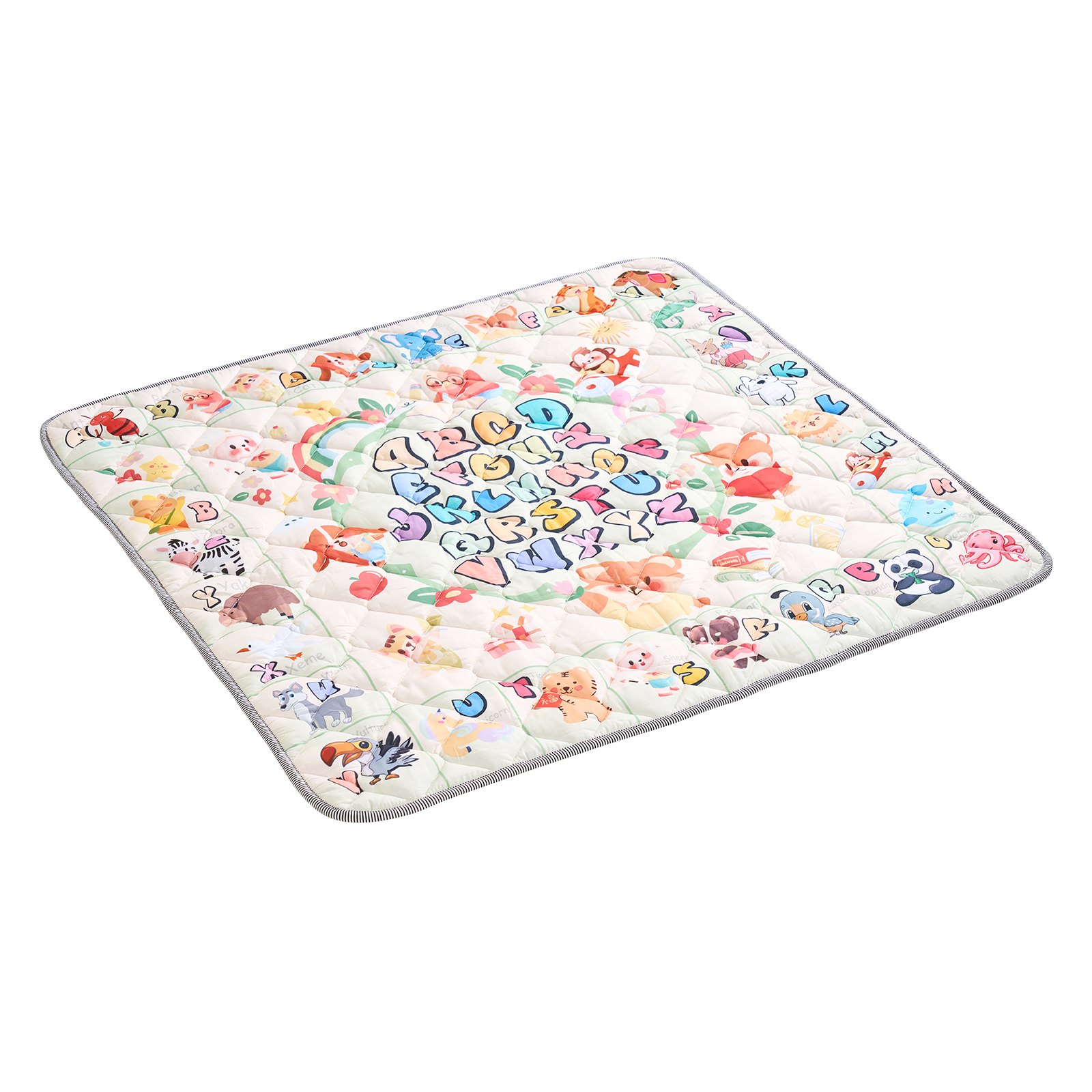 VEVOR - Alfombrilla de juego para bebé, 50 x 50 pulgadas, antideslizante, de una sola pieza, gruesa, suave, plegable, enrollable, impermeable, lavable a máquina
