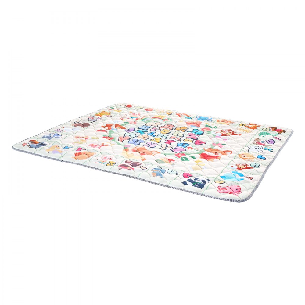 VEVOR - Alfombrilla de juego para bebé, 59 x 71 pulgadas, antideslizante, de una sola pieza, gruesa, suave, plegable, enrollable, impermeable, lavable a máquina