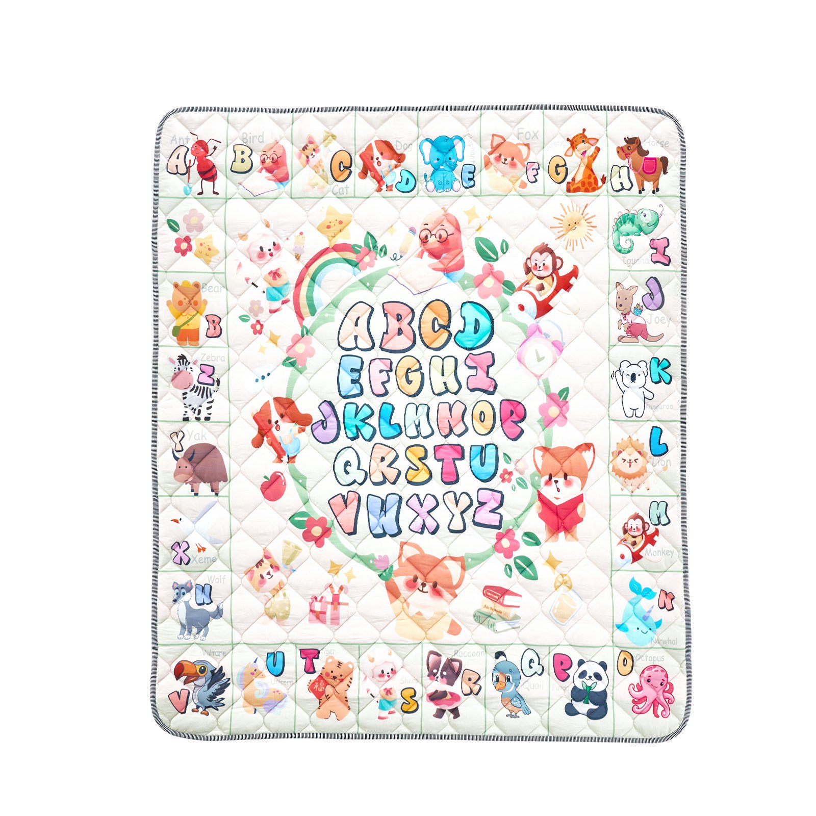 VEVOR - Alfombrilla de juego para bebé, 59 x 71 pulgadas, antideslizante, de una sola pieza, gruesa, suave, plegable, enrollable, impermeable, lavable a máquina