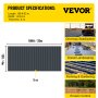 VEVOR Tela para Acolchado 4x33 m Geotextil Control de Malas Hierbas 132 ㎡ Resistencia a Tracción 272 kg Lona Textil Permeable al Agua Subyacente para Estabilización Carreteras Jardinería Agricultura