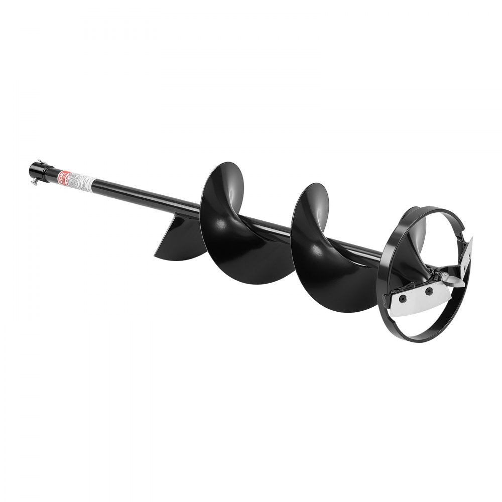VEVOR Broca para Taladro de Hielo Diámetro 203 mm Longitud 950 mm de Acero, Repuesto para Pesca en Hielo, Escultura en Hielo, con Protector de Cuchilla, Compatible con Barrena Eléctrica y de Gasolina