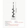 VEVOR Broca para Taladro de Hielo Diámetro 203 mm Longitud 950 mm de Acero, Repuesto para Pesca en Hielo, Escultura en Hielo, con Protector de Cuchilla, Compatible con Barrena Eléctrica y de Gasolina
