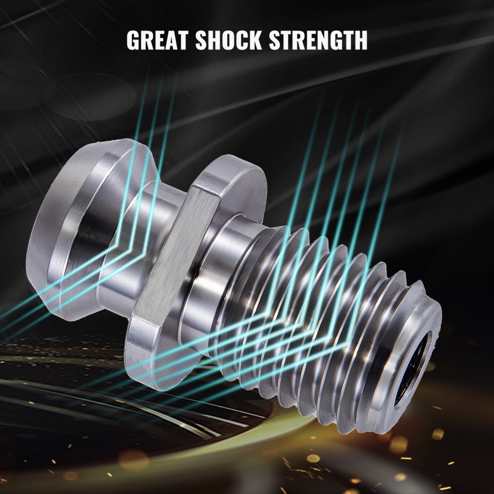 VEVOR Perilla de Retención CAT 50, 11 Piezas 90 Grados Herramienta de Perilla de Retención CNC, 85 mm M16 Pull Stud Tire del Perno de Retención de Acero de Aleación para Portaherramientas Fresadora