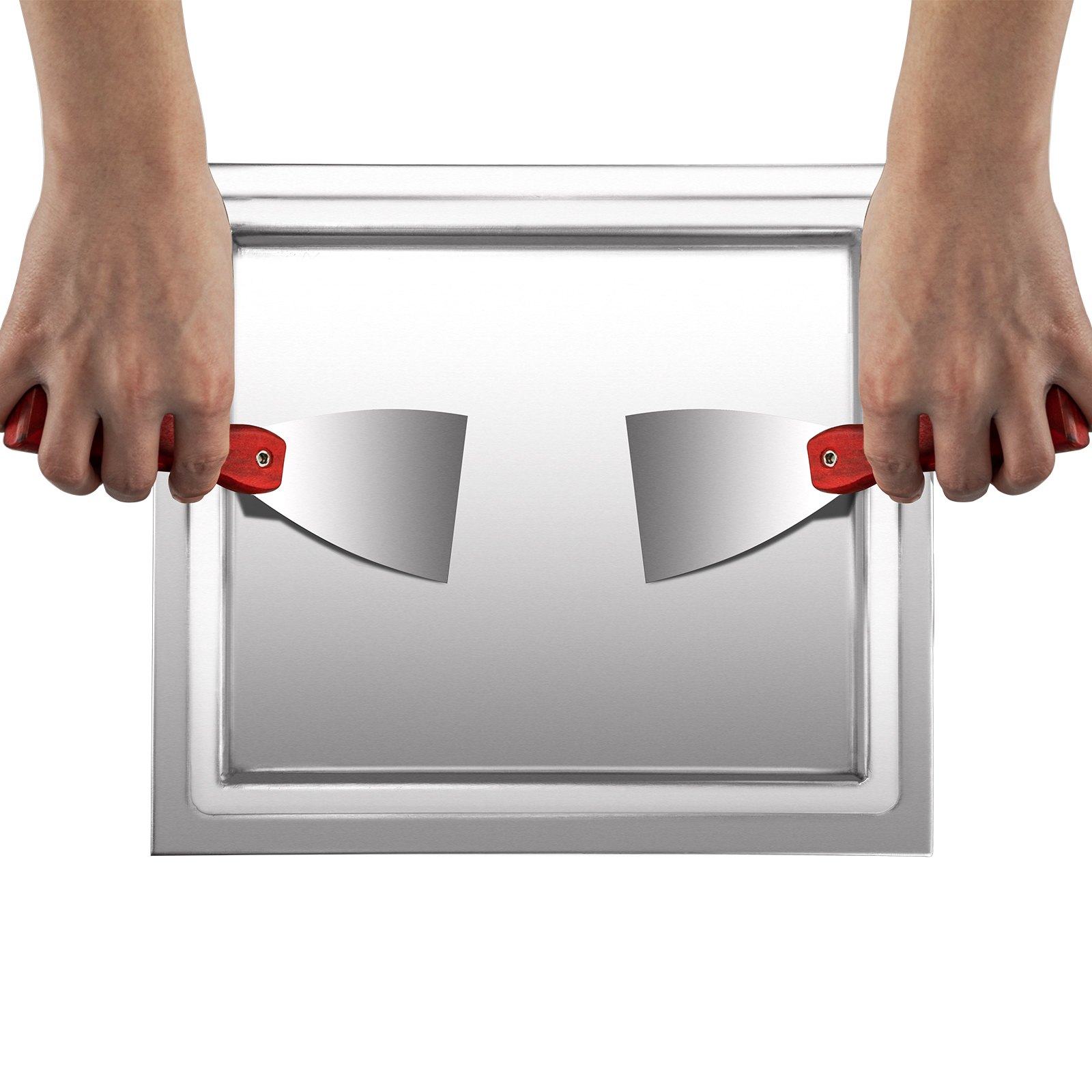 VEVOR Máquina para Hacer Helados en Rollo 280W Máquina de Helado de Yogur 34x30x31 cm Máquina para Hacer Helados, Cuerpo de Acero Inoxidable 304 de Grado Alimenticio con 2 Palas para Bares, Cafeterías