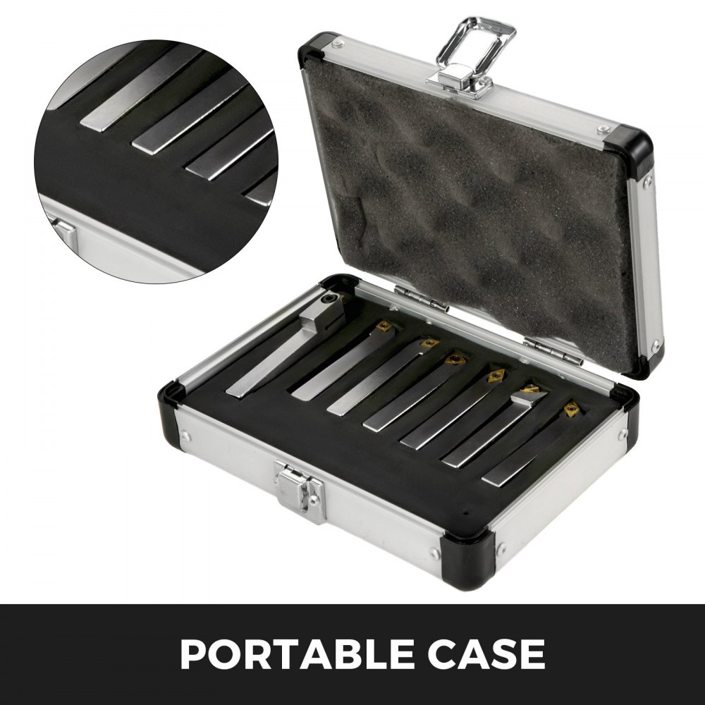 Insertos De Torno De Carburo Con Diferentes ángulos Galvanizado De 3/8" 7 Piezas