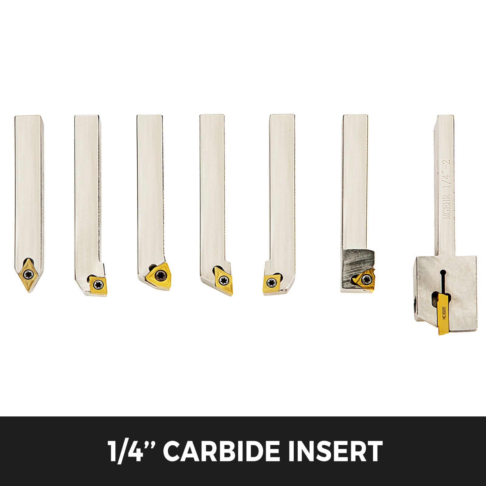 Herramientas De Carburo Indexable Gubias De Tonelerogalvanizado De 1/4 Pulgadas Conjunto De 7 Piezas