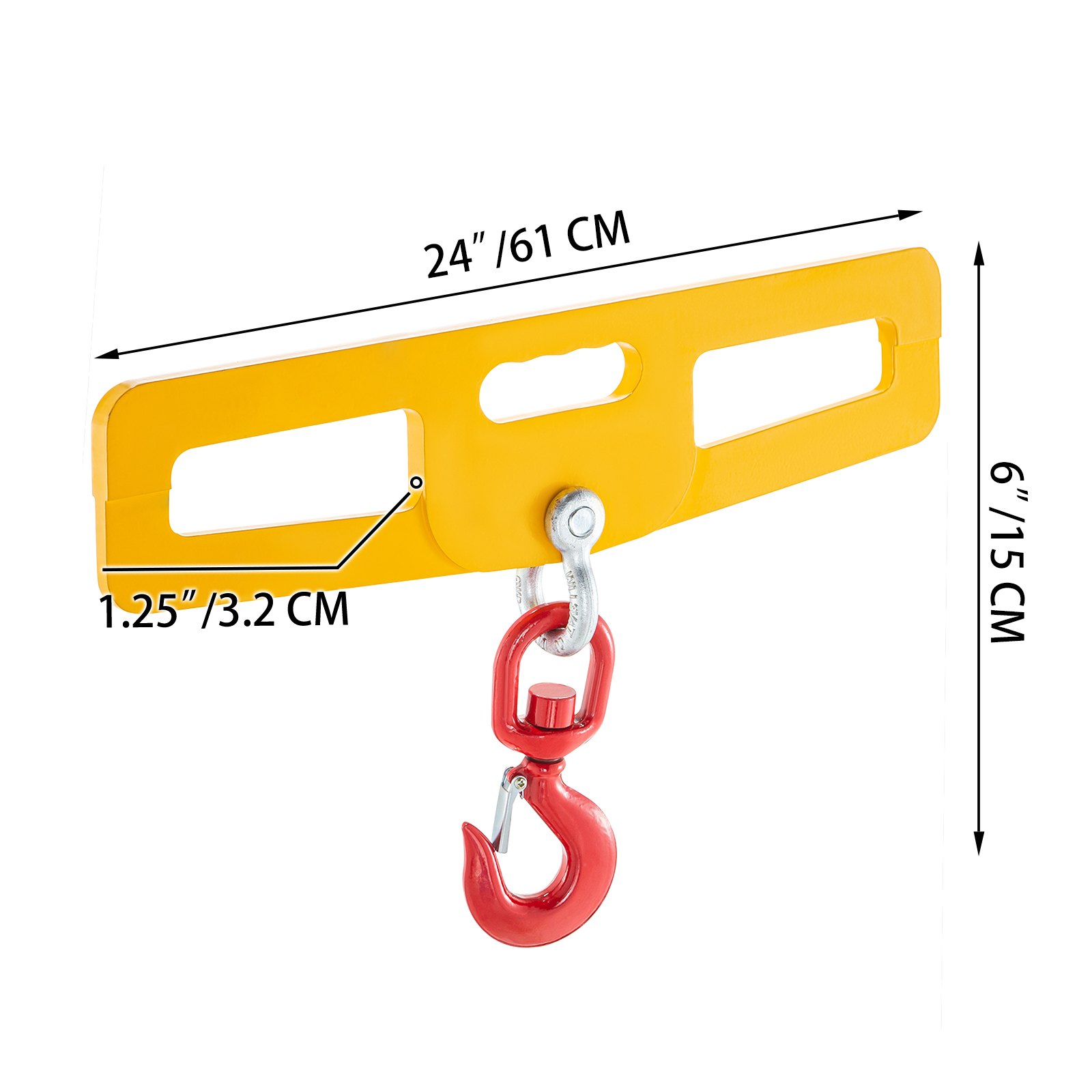 Vevor Gancho Para Montacarga Giratorio Placa Gancho De Acero 610x150 Mm 6,600 Lb