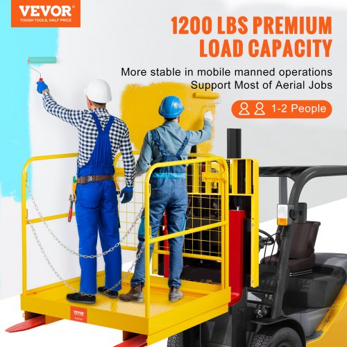 VEVOR Jaula de Seguridad Montacargas 91,4x91,4 cm Plataforma de Trabajo 1200 LBS