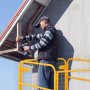VEVOR Jaula de Seguridad Carretilla Elevadora Carga 544kg Plataforma de Trabajo Plegable 92x92cm 1-2 personas Ruedas Giratorias Bloqueables Cadena de Drenaje con Orificio Seguridad para Trabajo Aéreo