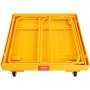 VEVOR Jaula de Seguridad Carretilla Elevadora Carga 544kg Plataforma de Trabajo Plegable 92x92cm 1-2 personas Ruedas Giratorias Bloqueables Cadena de Drenaje con Orificio Seguridad para Trabajo Aéreo