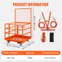 VEVOR Forklift Work Platform 635kg Safety Basket Heavy-Duty Steel Work Basket 114.3x109.2x203.2cm Premium Forklift Platform for 1-2 People Assembly Platform Forklift Ideal for Working at Heights