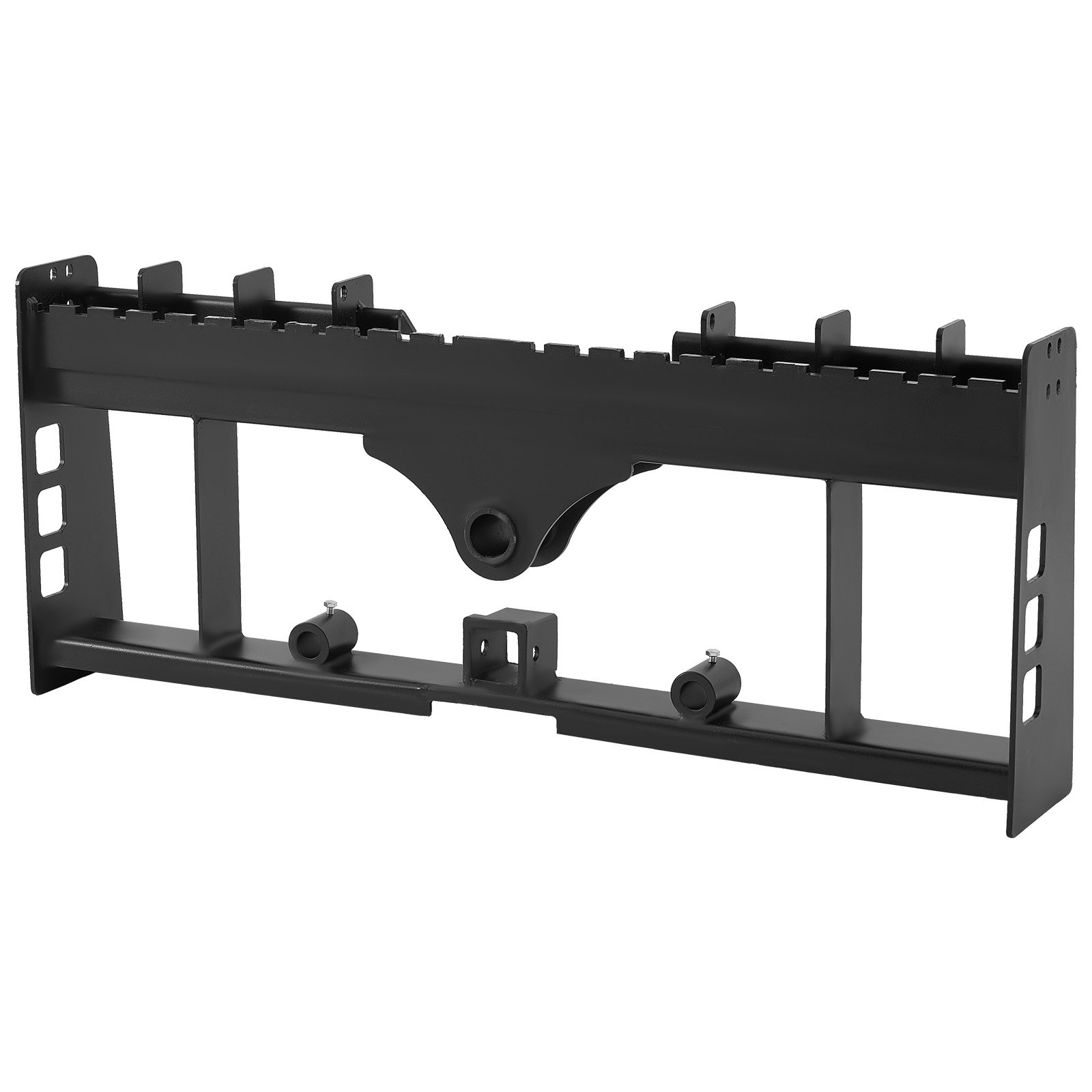 VEVOR Skid Steer Pallet Frame, 1814 kg Rated Load Capacity, 115 cm Pallet Fork Frame Attachments with 50.8 mm Hitch Receiver & Spear Sleeves, Fit for Loaders Tractors Quick Attach Mount, Frame Only