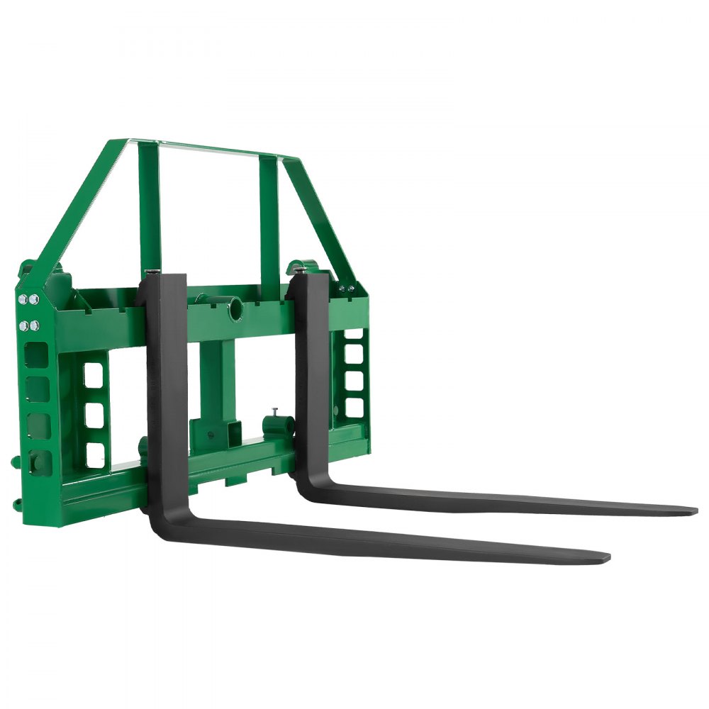 VEVOR Horquillas para Palés para Minicargadoras con Bastidor de 1270 mm, Horquilla de 1065 mm, Receptor de Enganche de 50,8 mm, Manguitos de Lanza, Carga de 1814 kg Compatibles con Tractores JD