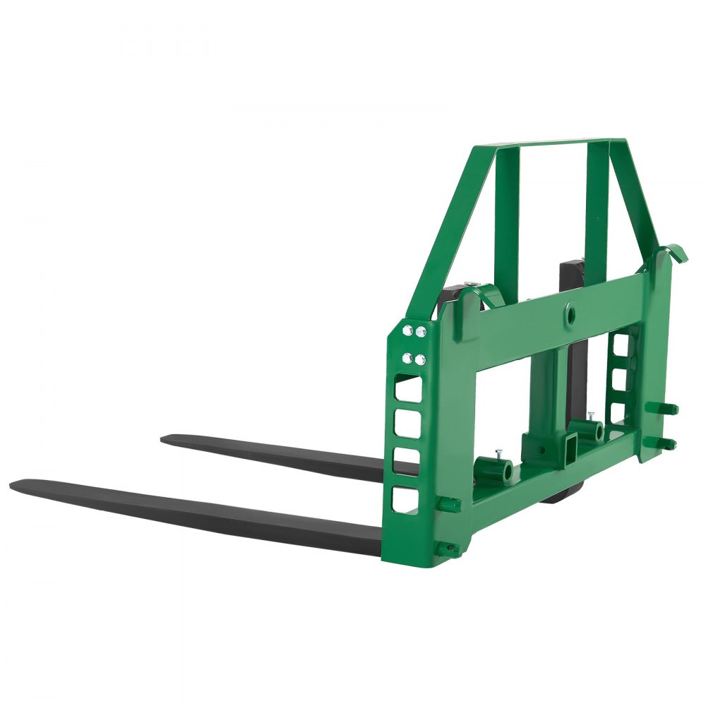 VEVOR Horquillas para Palés para Minicargadoras con Bastidor de 1270 mm, Horquilla de 1065 mm, Receptor de Enganche de 50,8 mm, Manguitos de Lanza, Carga de 1814 kg Compatibles con Tractores JD