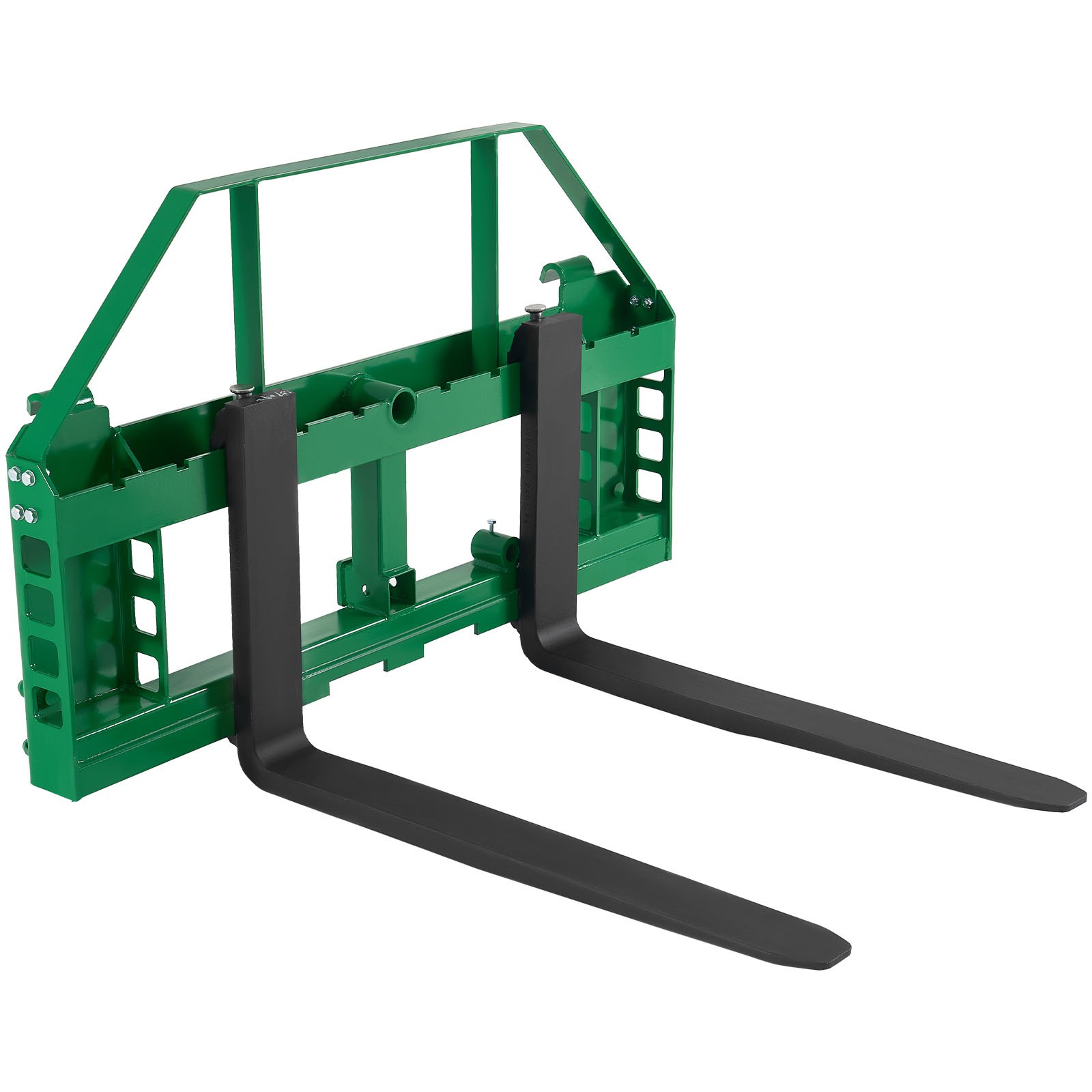 VEVOR Horquillas para Palés para Minicargadoras con Bastidor de 1270 mm, Horquilla de 1065 mm, Receptor de Enganche de 50,8 mm, Manguitos de Lanza, Carga de 1814 kg Compatibles con Tractores JD