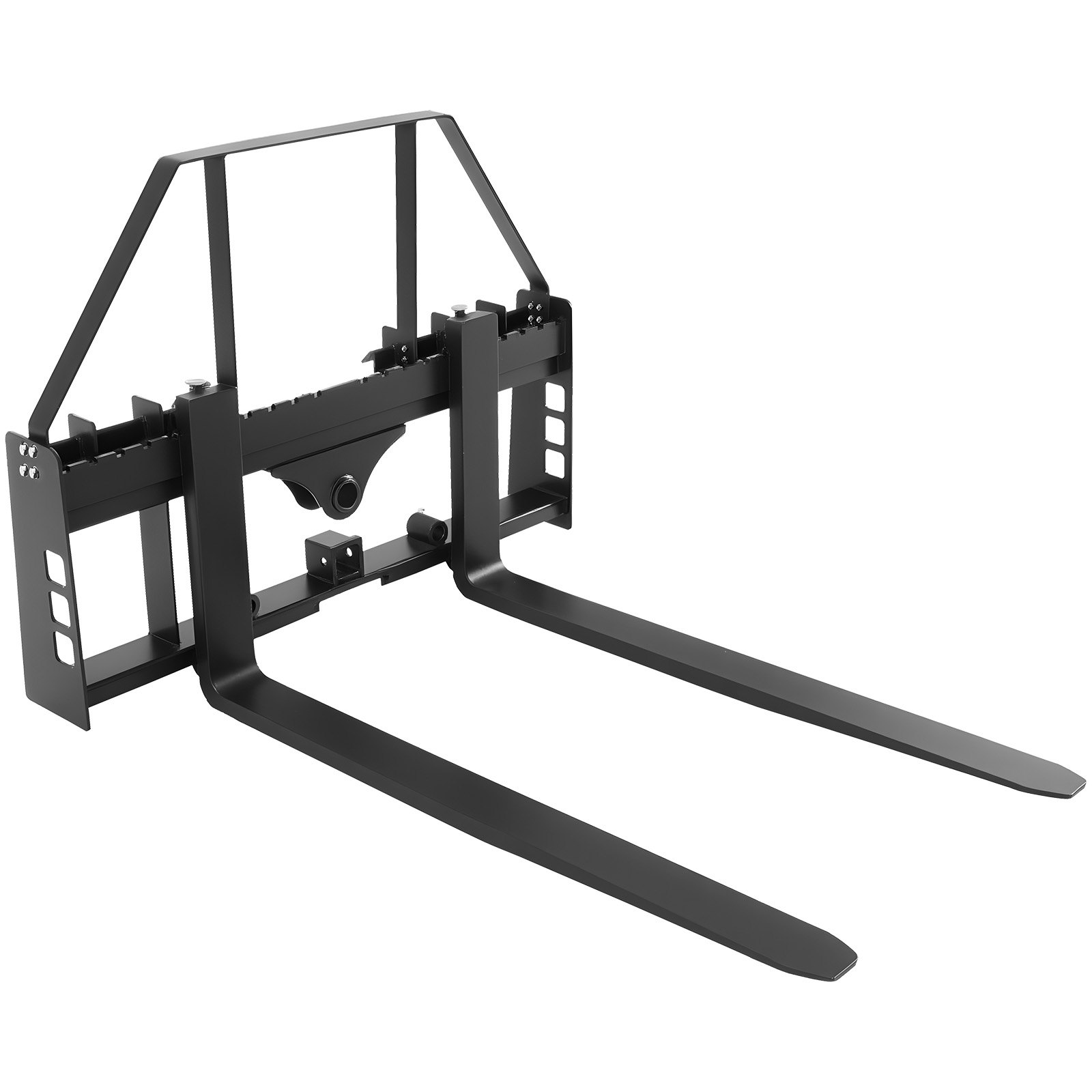 VEVOR Horquillas para Palés para Minicargadoras con Bastidor de 1150 mm, Horquilla de 1220 mm, Receptor de Enganche de 50,8 mm, Manguitos de Lanza, Carga de 1814 kg para Minicargadoras y Tractores