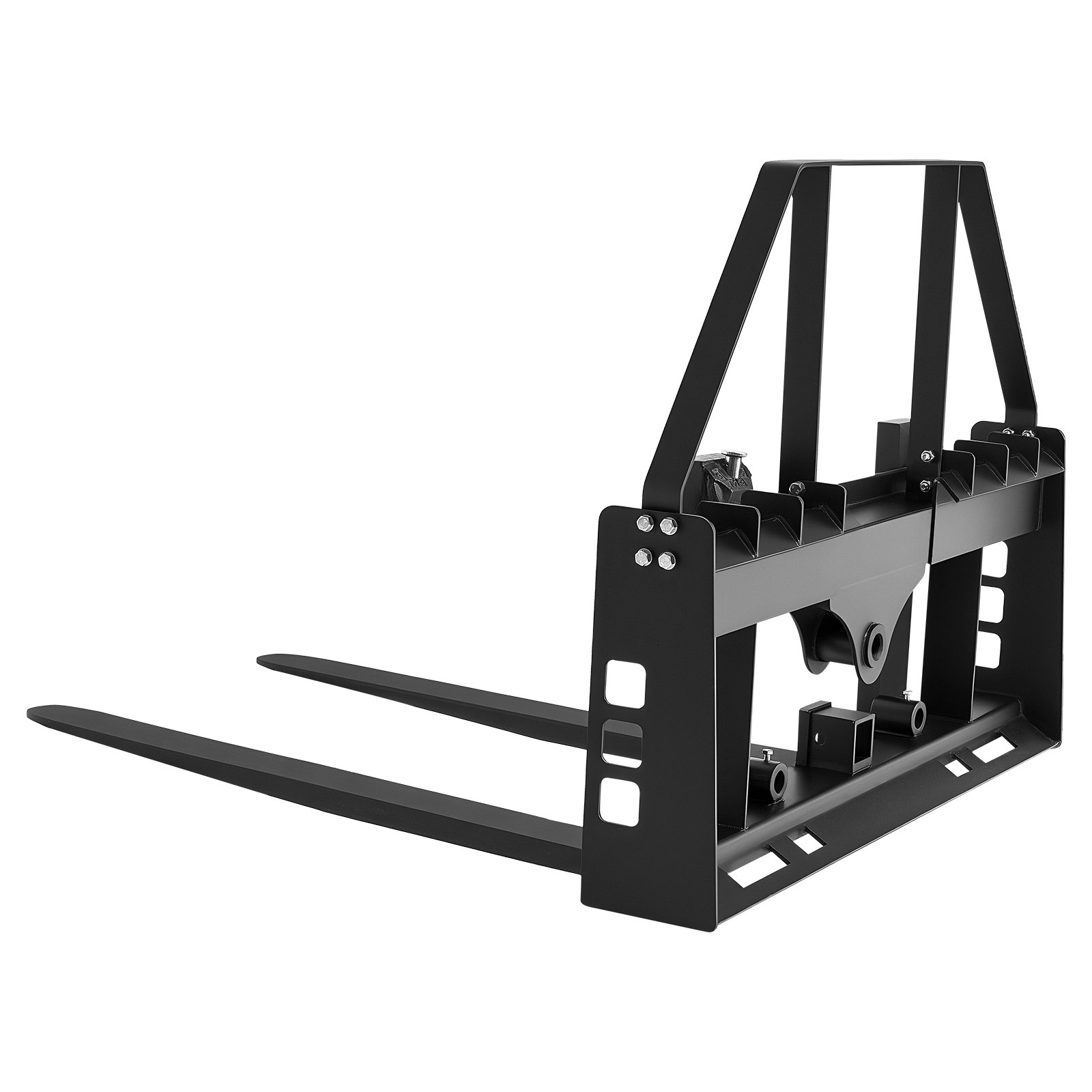 VEVOR Horquillas para Palés para Minicargadoras con Bastidor de 1150 mm, Horquilla de 1220 mm, Receptor de Enganche de 50,8 mm, Manguitos de Lanza, Carga de 1814 kg para Minicargadoras y Tractores
